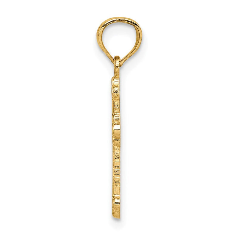 14k Yellow Gold 14k Gold Polished Small Budded Cross