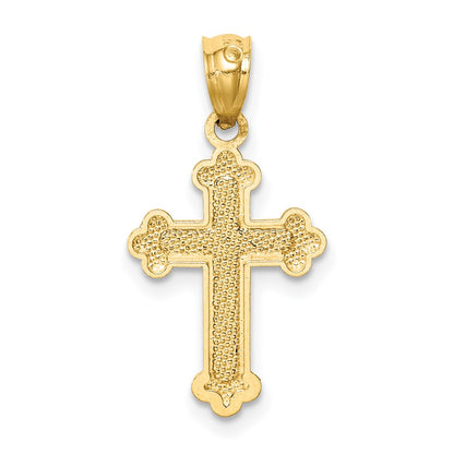 14k Yellow Gold 14k Gold Polished Small Budded Cross