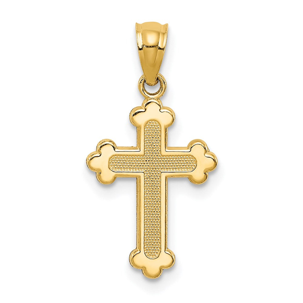 14k Yellow Gold 14k Gold Polished Small Budded Cross