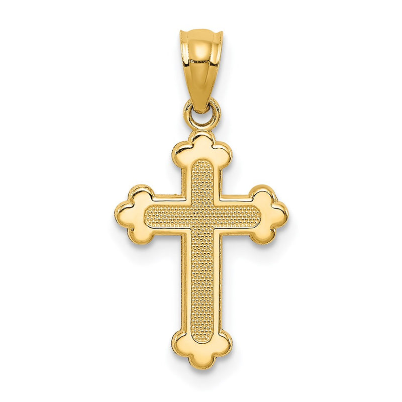 14k Yellow Gold 14k Gold Polished Small Budded Cross