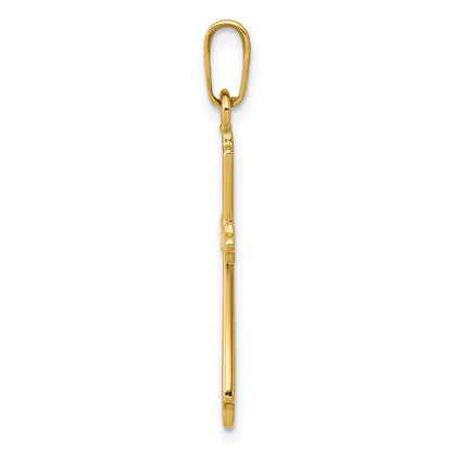 14k Yellow Gold 14k Polished Cross Pendant