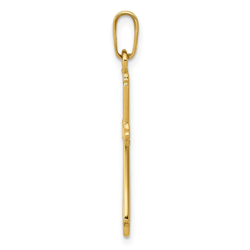 14k Yellow Gold 14k Polished Cross Pendant