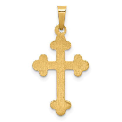 14k Yellow Gold 14k Polished Budded Cross Pendant