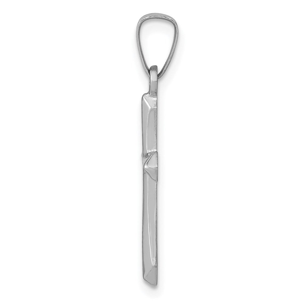 14k White Gold 14k White Gold Polished Cross Pendant