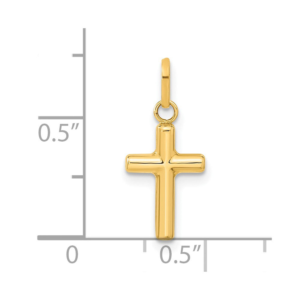 14k Yellow Gold 14k Hollow Cross Pendant