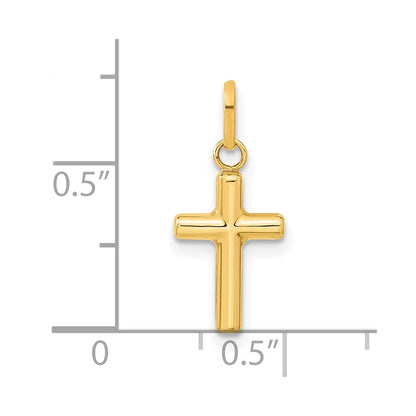14k Yellow Gold 14k Hollow Cross Pendant