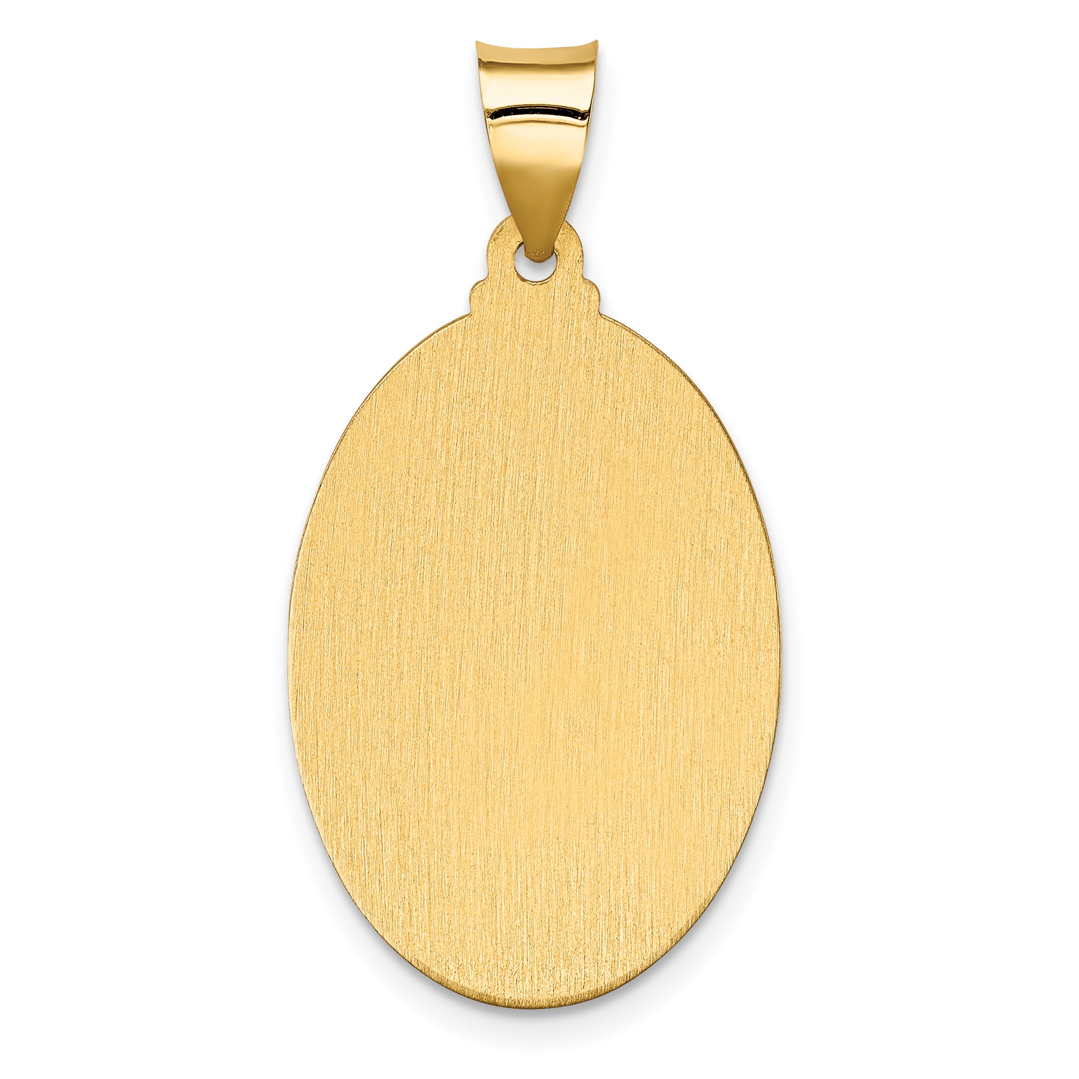 14k Yellow Gold 14K Polish/Satin Hollow Spanish Lady Of Guadalupe Medal Pendant