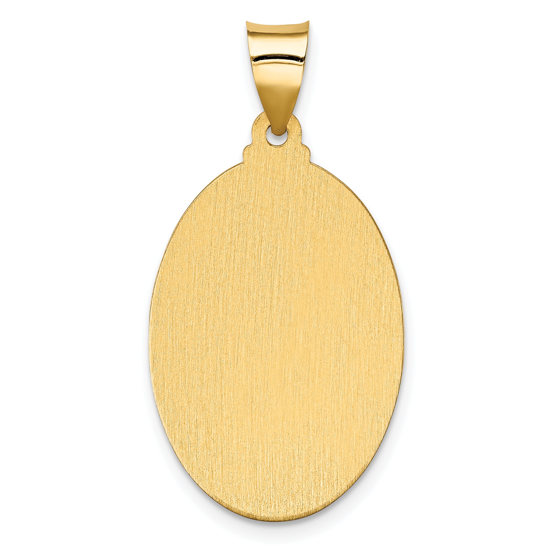 14k Yellow Gold 14K Polish/Satin Hollow Spanish Lady Of Guadalupe Medal Pendant