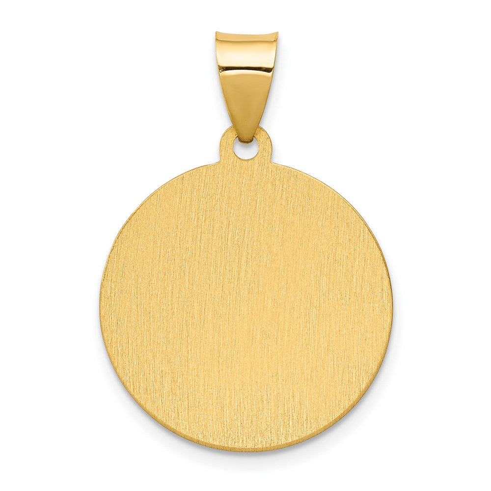 14k Yellow Gold 14K Polished/Satin Hollow Spanish Saint Anne Medal Pendant
