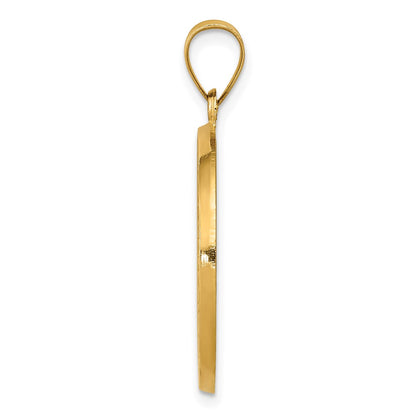 14k Yellow Gold 14K Polished/Satin St. Benedict Reversible Hollow Medal