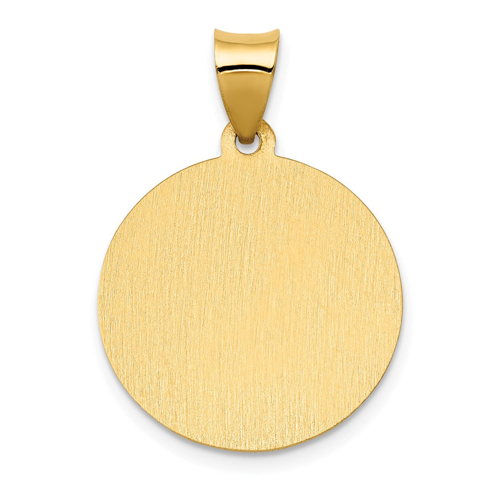 14k Yellow Gold 14K Polished/Satin St. Catherine Hollow Medal Pendant