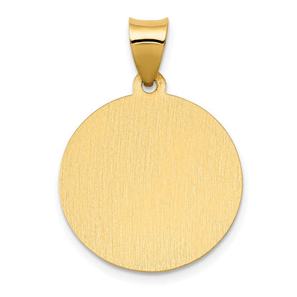 14k Yellow Gold 14K Polished/Satin St. Catherine Hollow Medal Pendant