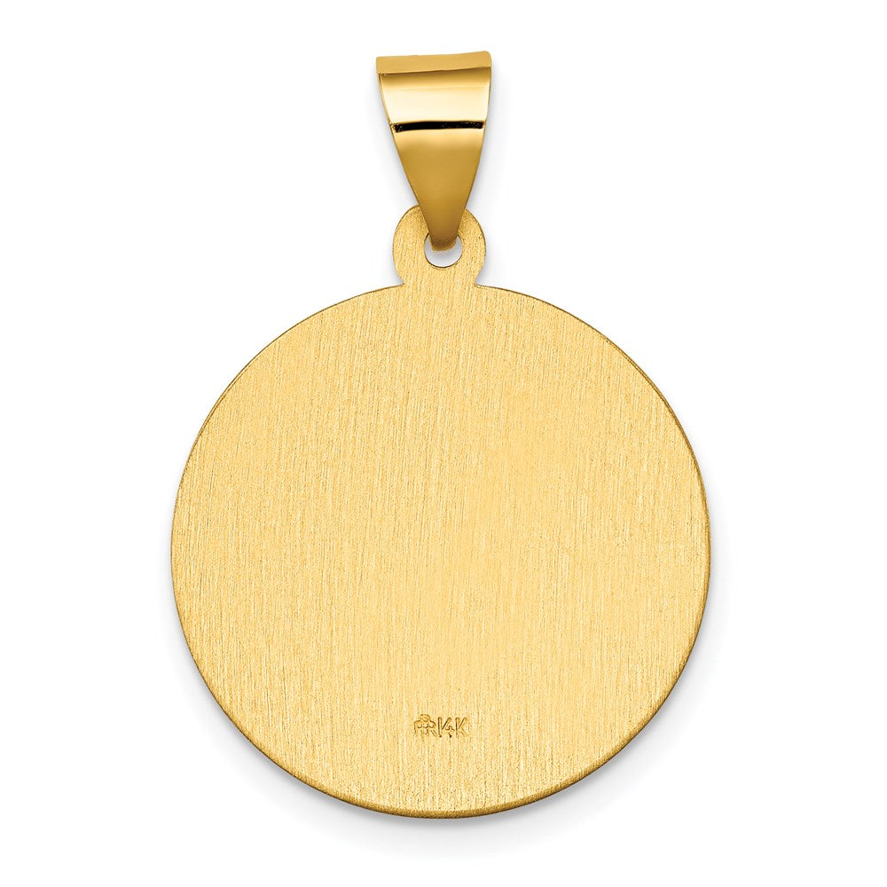 14k Yellow Gold 14K Polished/Satin St. Daniel Hollow Medal Pendant