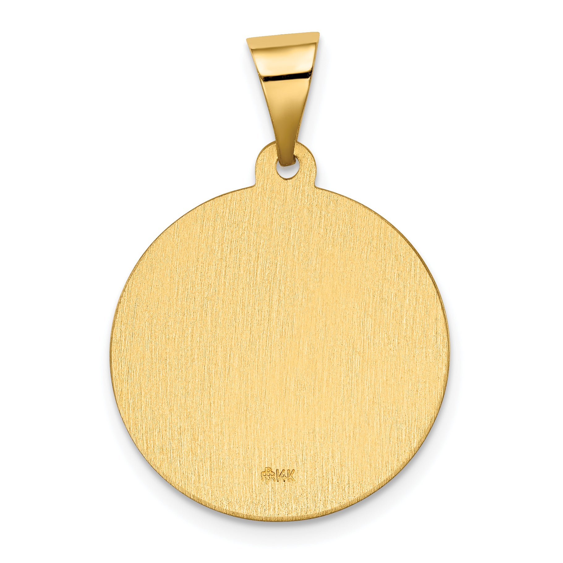 14k Yellow Gold 14K Polished/Satin Hollow Spanish St. Gabriel Medal Pendant