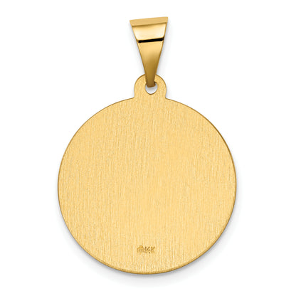14k Yellow Gold 14K Polished/Satin Hollow Spanish St. Gabriel Medal Pendant