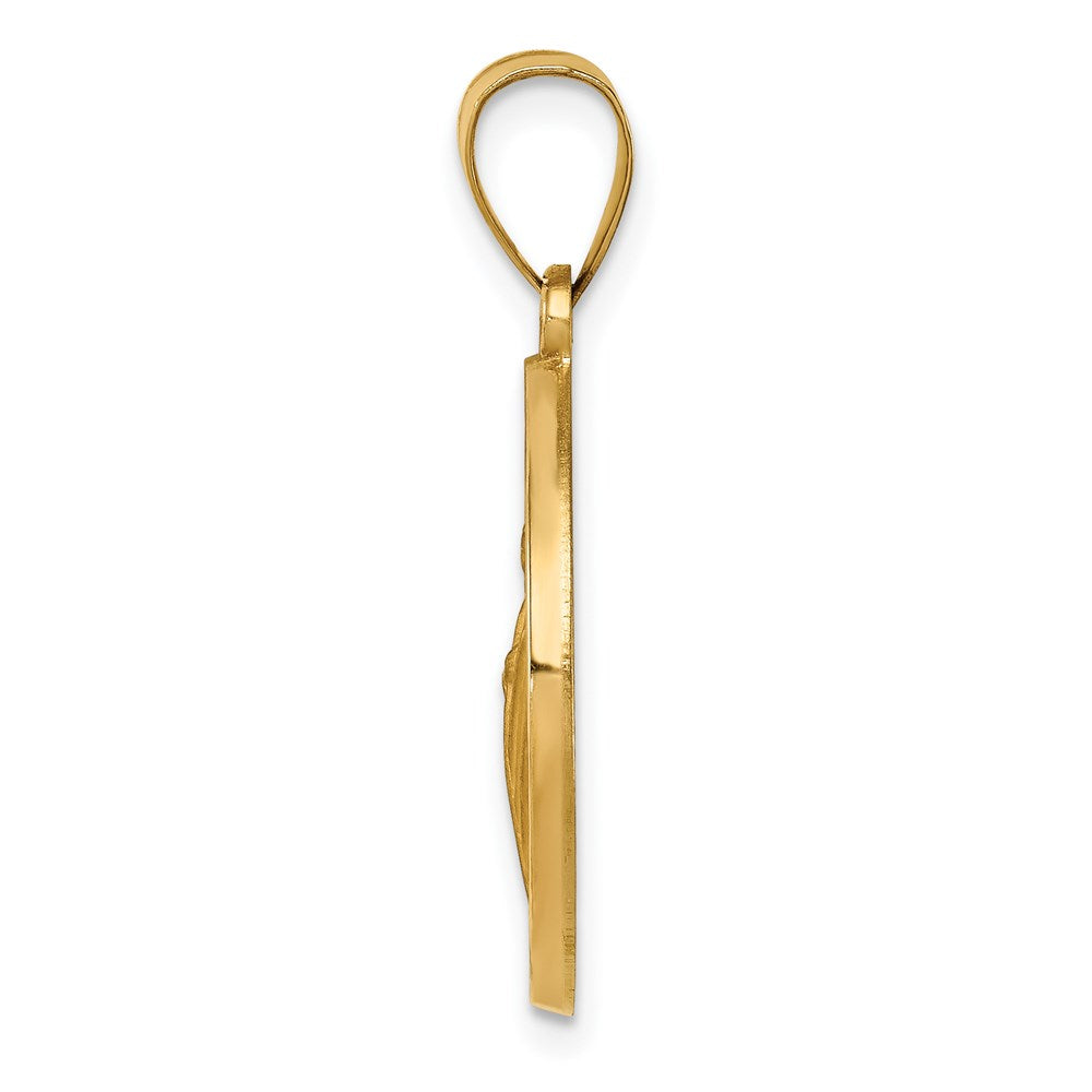 14k Yellow Gold 14K Polished / Satin Hollow Spanish St. Jude Thaddeus Medal