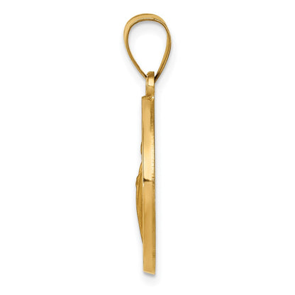 14k Yellow Gold 14K Polished / Satin Hollow Spanish St. Jude Thaddeus Medal