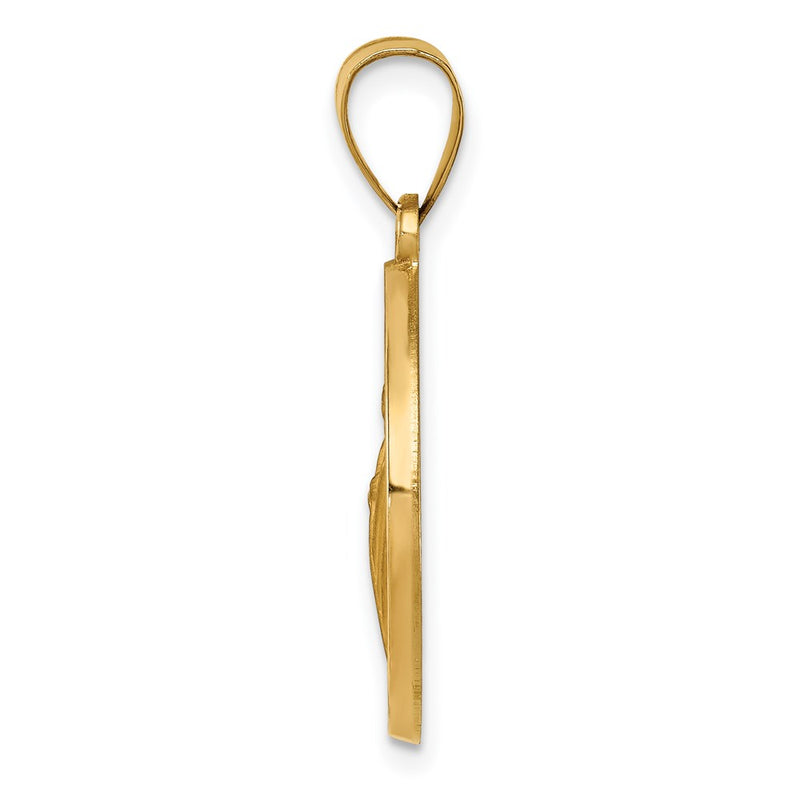 14k Yellow Gold 14K Polished / Satin Hollow Spanish St. Jude Thaddeus Medal
