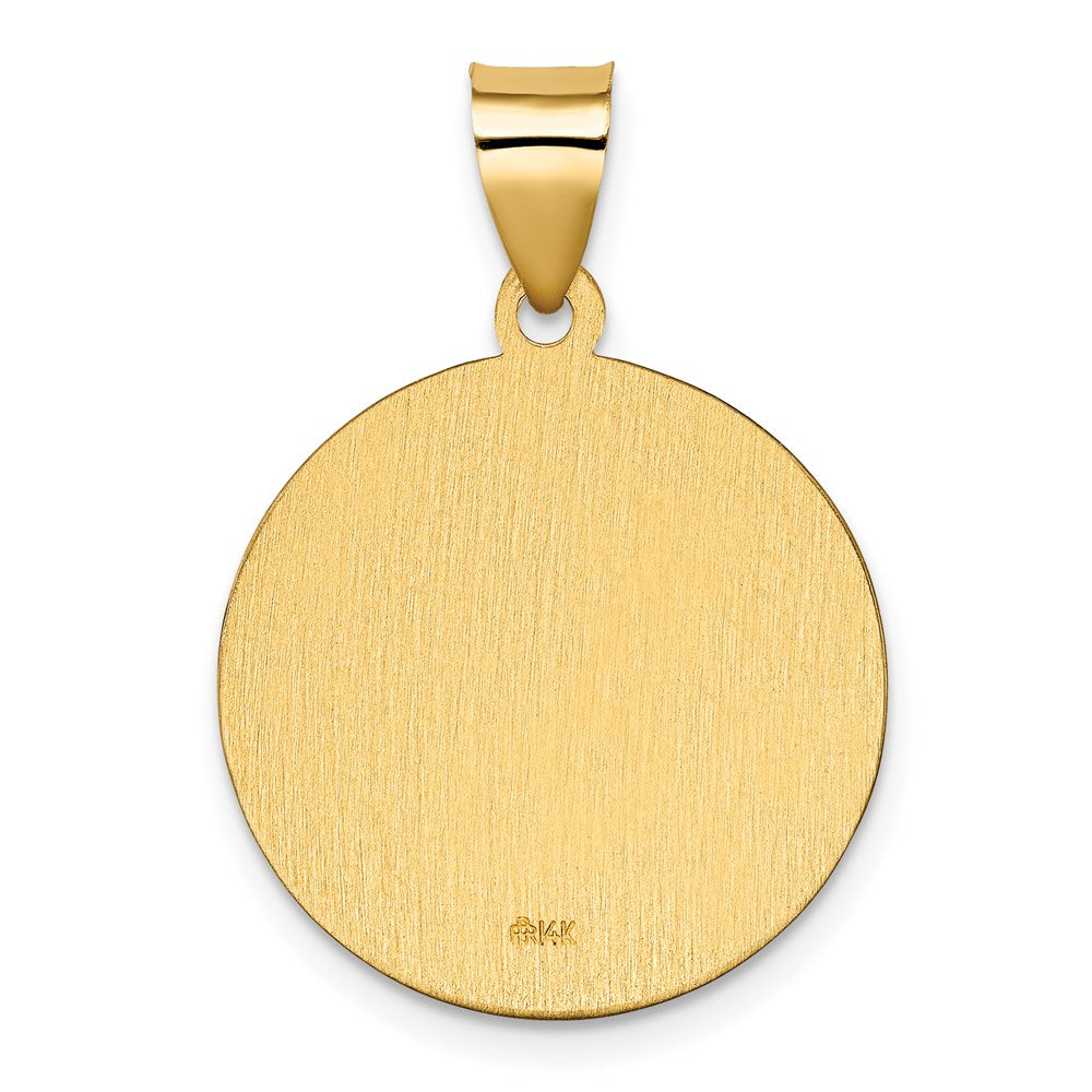 14k Yellow Gold 14K Polished / Satin St. Kateri Hollow Medal Pendant