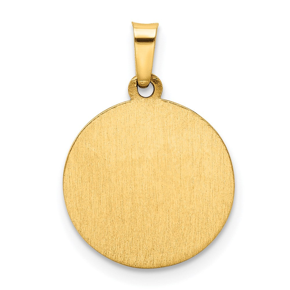 14k Yellow Gold 14k Polished/Satin Spanish 1st Communion Medal Hollow Pendant