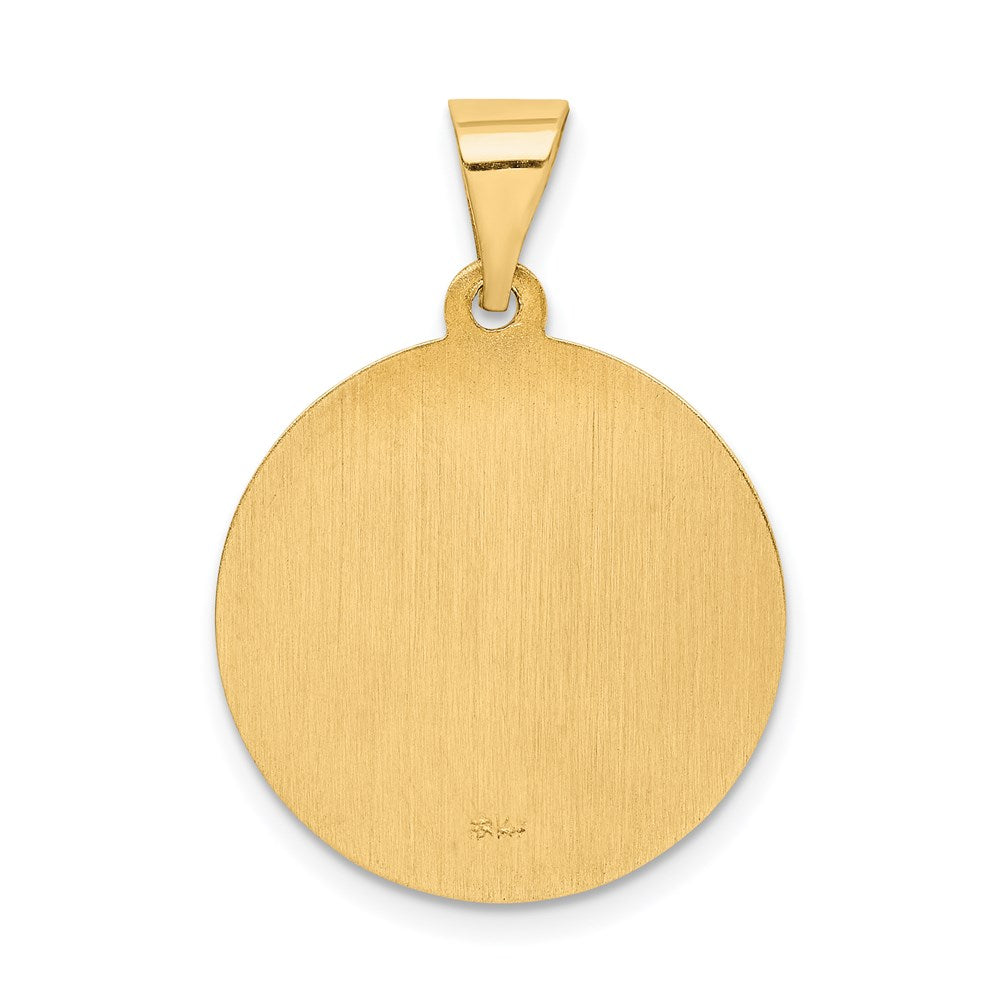 14k Yellow Gold 14K Hollow Polished/Satin Spanish Perpetuo Socorro Medal