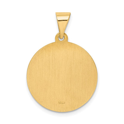 14k Yellow Gold 14K Hollow Polished/Satin Spanish Perpetuo Socorro Medal