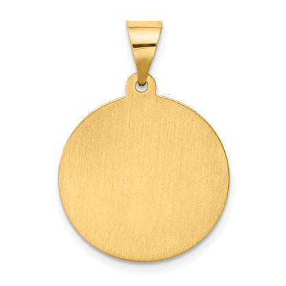 14k Yellow Gold 14k Hollow Polished/Satin Round St. Magdalena Medal