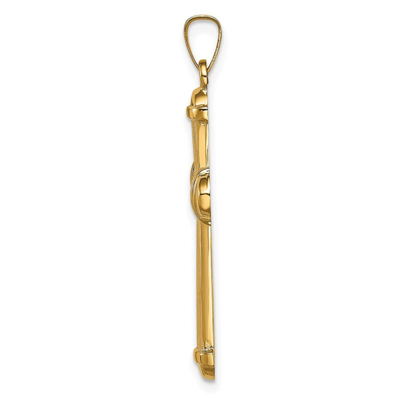 14k Yellow Gold 14k Hollow Polished Cross