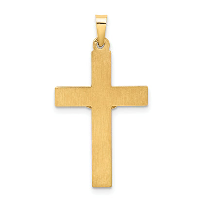 14k Two-tone 14k Two-tone Hollow Polished Textured Latin Crucifix