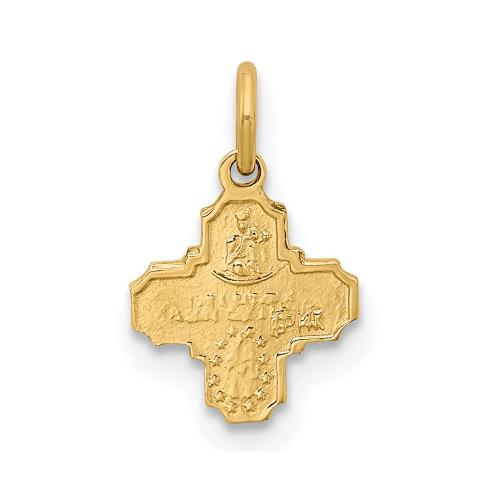 14k Yellow Gold 14k Solid Polished Tiny 4-Way Medal