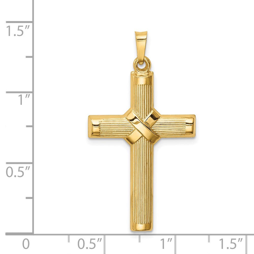 14k Yellow Gold 14k Hollow Polished Center X Cross