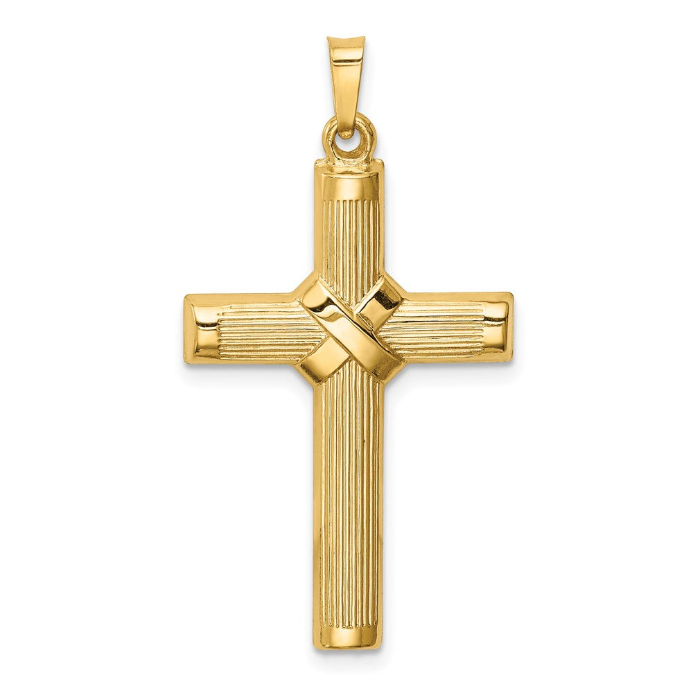 14k Yellow Gold 14k Hollow Polished Center X Cross