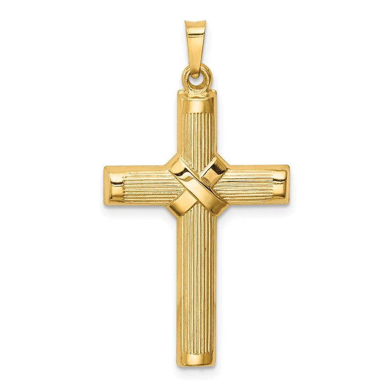 14k Yellow Gold 14k Hollow Polished Center X Cross
