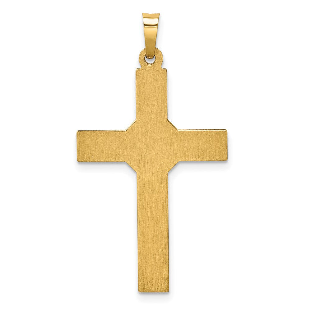 14k Yellow & Rhodium 14k Hollow Polished Rhodium Center X Cross