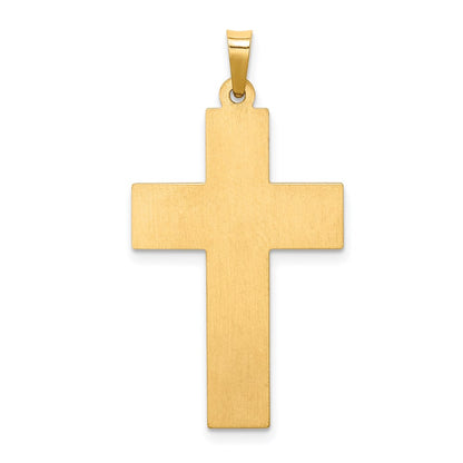 14k Yellow Gold 14k Hollow Polished Rope Edge Latin Cross