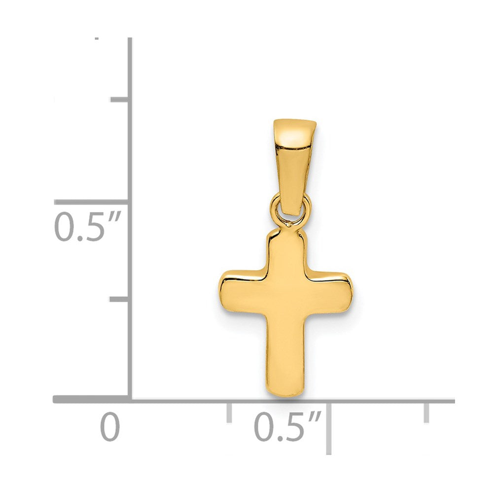14k Yellow Gold 14k Polished Hollow Latin Cross Pendant