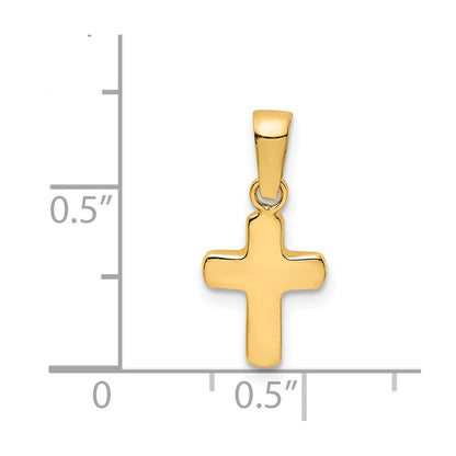 14k Yellow Gold 14k Polished Hollow Latin Cross Pendant