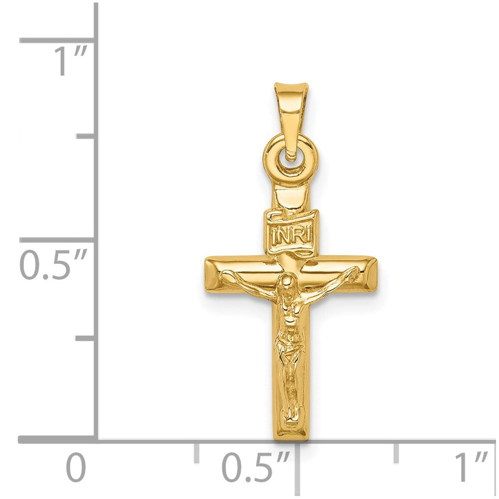 14k Yellow Gold 14k Hollow Crucifix Pendant