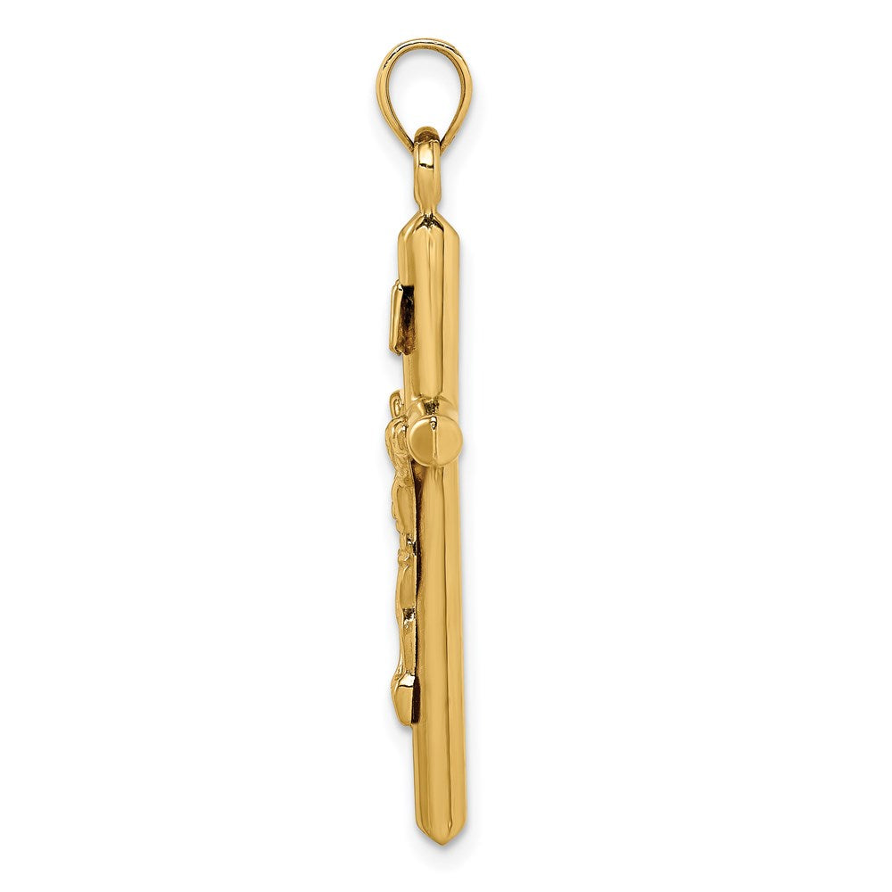 14k Yellow Gold 14k Hollow Crucifix Pendant