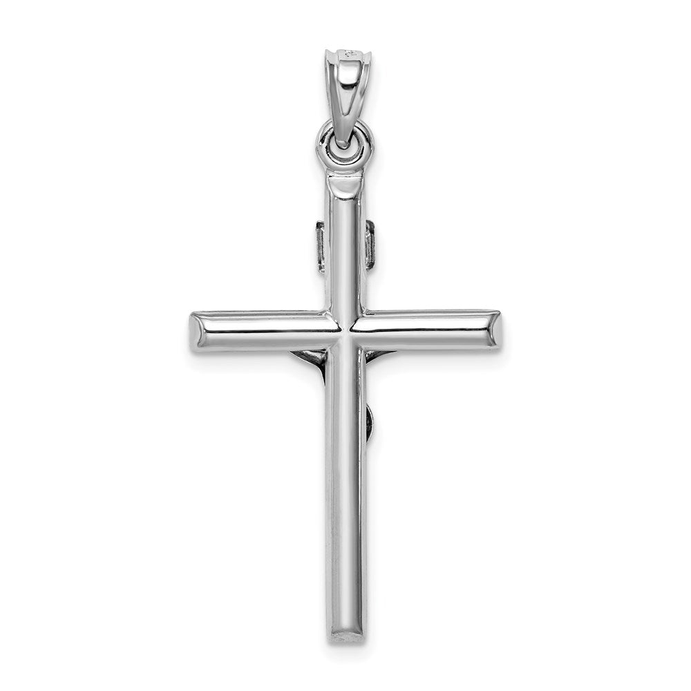14k White Gold 14k White Gold Hollow Crucifix Pendant