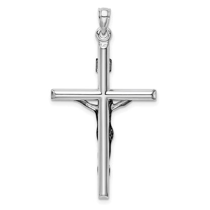14k White Gold 14k White Gold Hollow Crucifix Pendant