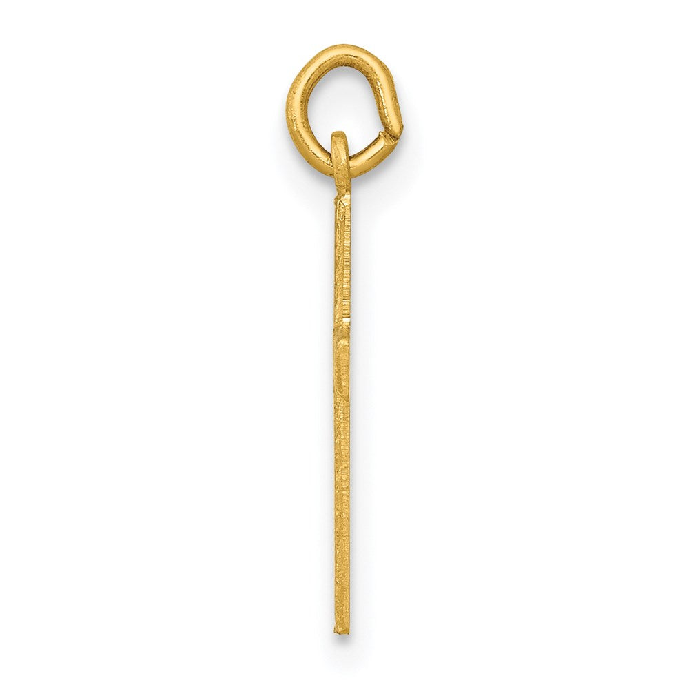 14k Yellow Gold 14k Heart Cross Charm