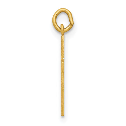 14k Yellow Gold 14k Heart Cross Charm