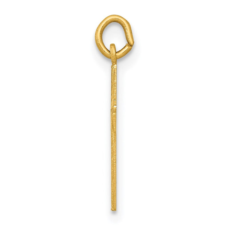 14k Yellow Gold 14k Heart Cross Charm