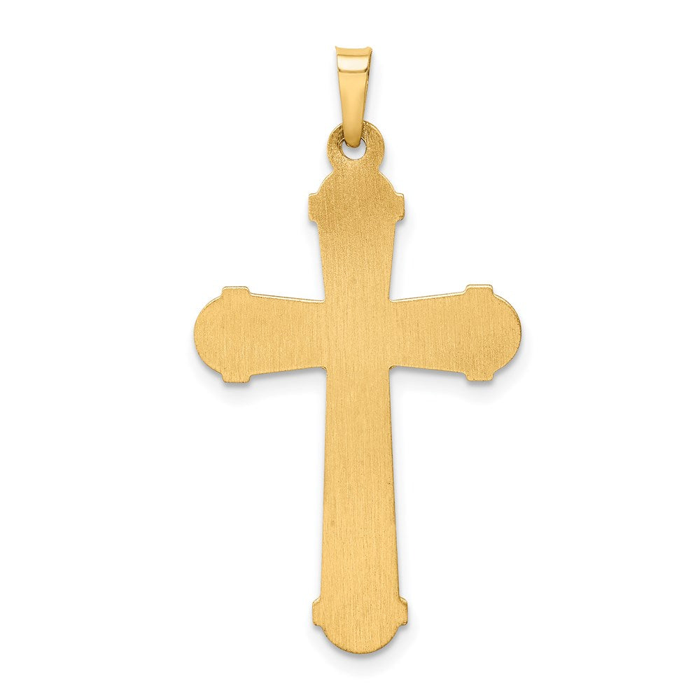 14k Two-tone 14k Two-tone Hollow Polished Chevron Design Crucifix