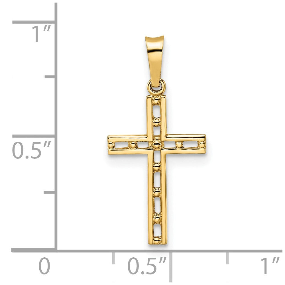 14k Yellow Gold 14k Polished Solid Cross Pendant