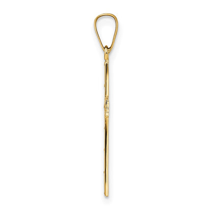 14k Yellow Gold 14k Polished Solid Cross Pendant