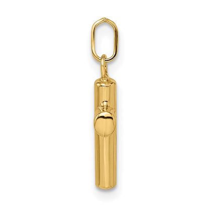 14k Yellow Gold 14k Polished Puffed Cross Pendant