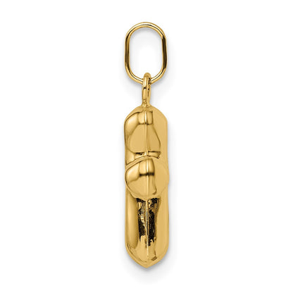 14k Yellow Gold 14k Polished Puffed Cross Pendant