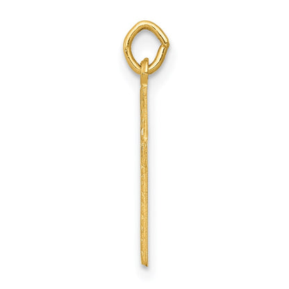 14k Yellow Gold 14k Floral Cross Charm